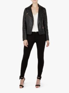 Women Pitch Black Biker Jacket