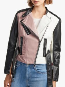 Women Stylish Biker Leather Jacket - Image 3
