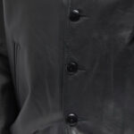 Men Black Leather Varsity Jacket - Mauve Tree - Image 4