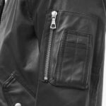 Men Smoky Black Leather Jacket - Mauve Tree - Image 4