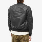 Men Smoky Black Leather Jacket - Mauve Tree - Image 2