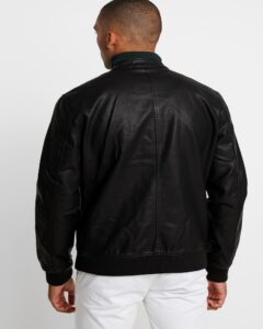 Men Simple Pure Black Jacket - Image 2