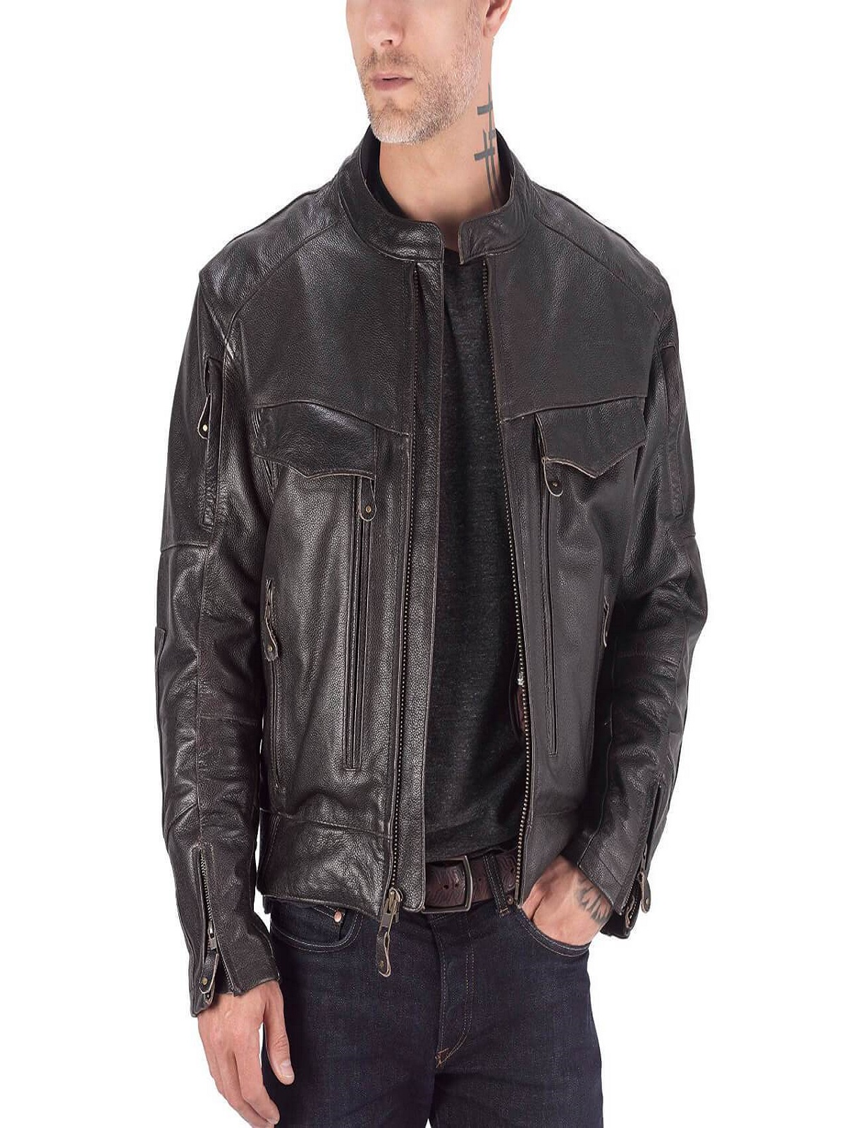 1-114.jpg Men Classic Motorcycle Jacket - Image 1