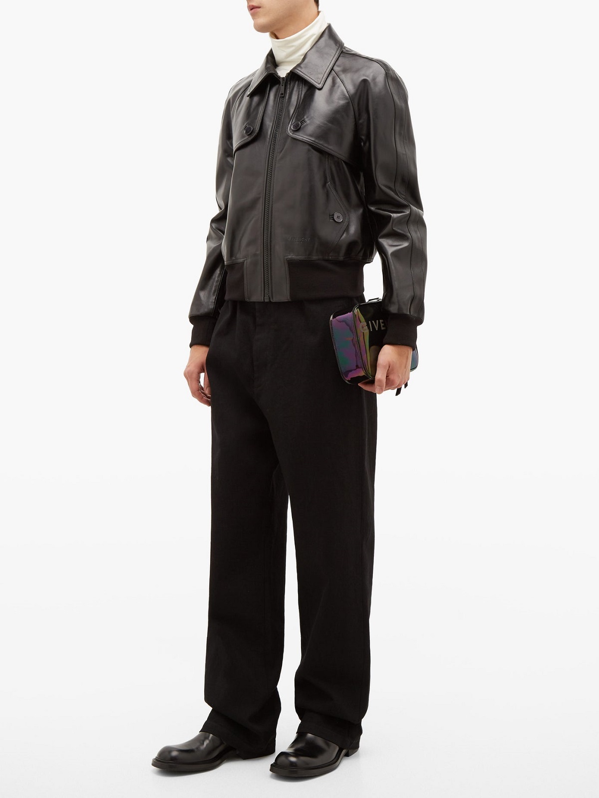 1-35.jpg Men Classic Military Leather Jacket - Image 1