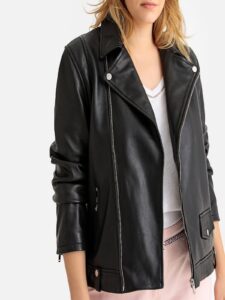 Black Leather Jacket For Women - Image 4