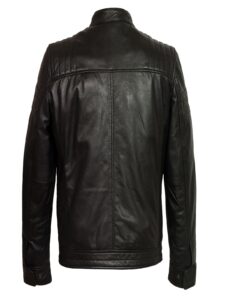 Men Black Pure Leather Jacket - Image 2