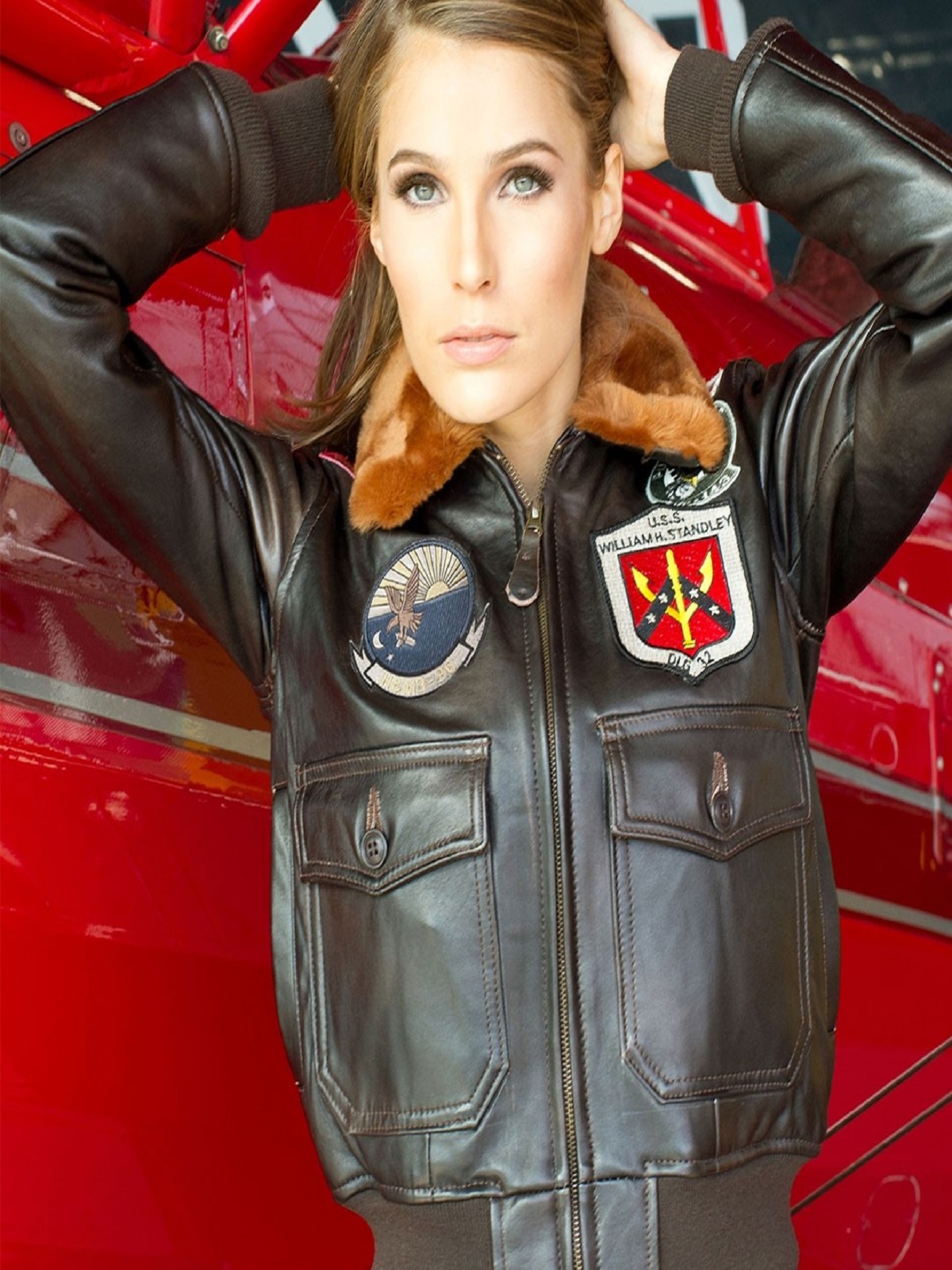 1-8-4.jpg Women Top Gun Shearling Jacket - Image 1