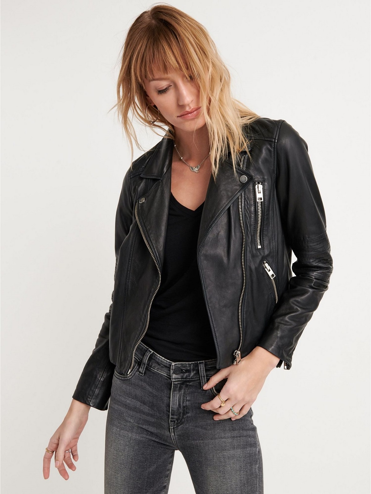 1-82.jpg Women Core Black Leather Jacket - Image 1