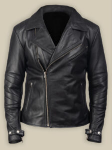 Men Pitch Black Leather Jacket