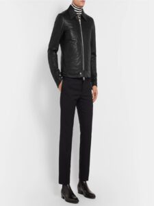 Men Slim Fit Leather Jacket
