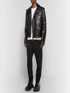 Men Metal Black Biker Jacket