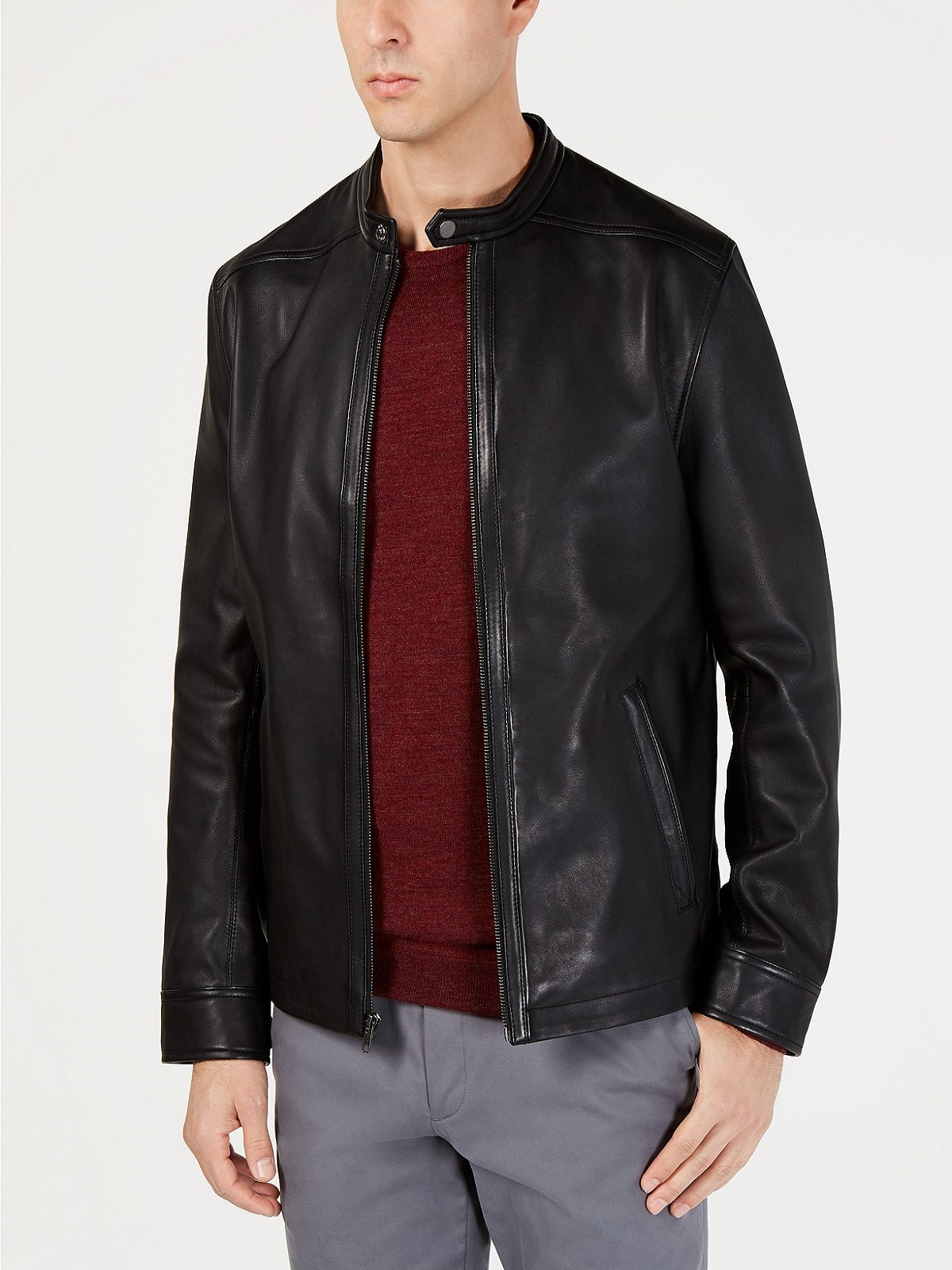 11132027_fpx.jpg Simple Men Black Jacket - Image 1