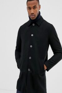 Men Charcoal Black Trench - Image 3