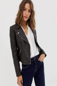 Women Raven Black Leather Jacket - Image 3