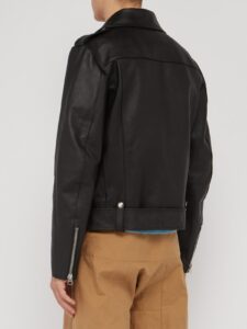 Men's Black Leather Jacket - Image 2
