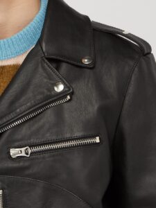 Men's Black Leather Jacket - Image 4