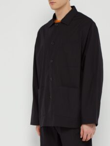 Men Black Cotton Outwear - Image 3