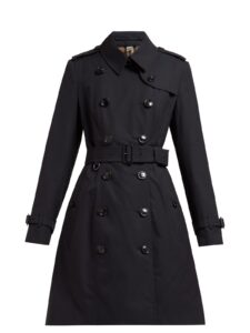 Women Faded Black Cotton Trench - Image 5