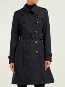 Women Faded Black Cotton Trench - Image 3