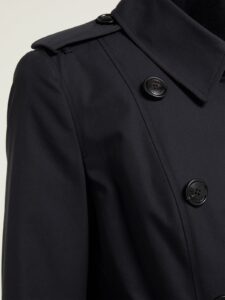 Women Faded Black Cotton Trench - Image 4