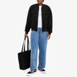 Women All Black Bomber Jacket - Mauve Tree