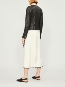 Women Black Round Neck Jacket - Image 2