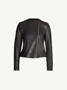 Women Black Round Neck Jacket - Image 4