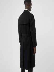 Men Double Breasted Wool Trench - Image 2
