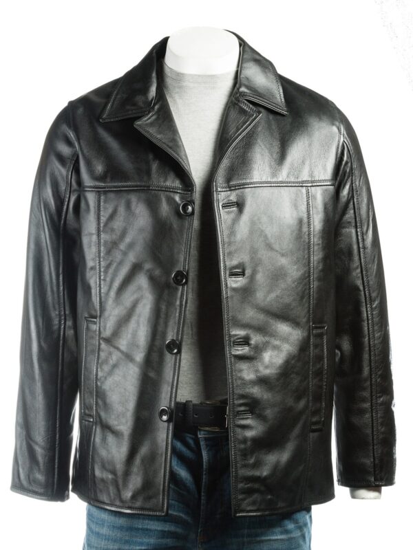 Pitch Black Leather Jacket