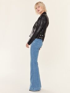Women Black Moto Jacket - Image 3