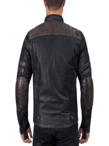 Men Black Riding Leather Jacket - Image 2