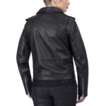 Women Black Motorcycle Jacket - Image 2