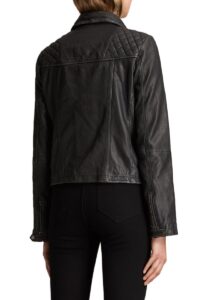 Women Blackish Leather Jacket - Image 2
