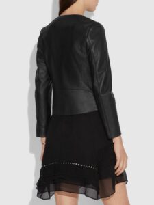 Women Party Wear Leather Jacket - Image 2