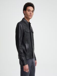 Men Smart Detective Leather Jacket - Image 4