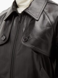 Men Classic Military Leather Jacket - Image 4