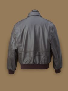 Men Black A2 Leather Jacket - Image 2