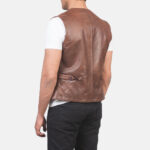 Men Hazelnut Brown Vest - Mauve Tree - Image 2