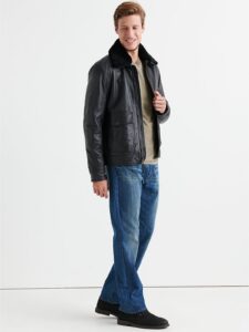 Men Black Sheriff Leather Jacket