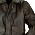 Women Brown A2 Leather Jacket - Image 4