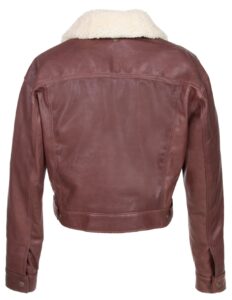 Women Chestnut Brown Shearling Jacket - Mauve Tree - Image 2