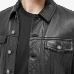 Men Western Leather Jacket - Mauve Tree - Image 3