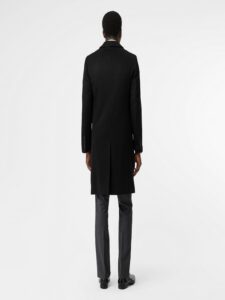 Men Black Wool Coat - Image 2
