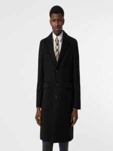 Men Black Wool Coat - Image 3