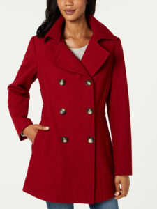 Double Breasted Nautica Hooded Peacoat - Mauve Tree