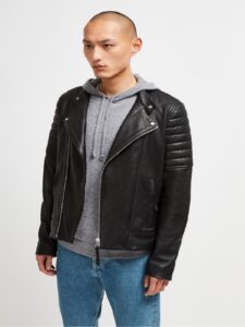 Men Classic Biker Leather Jacket - Image 3