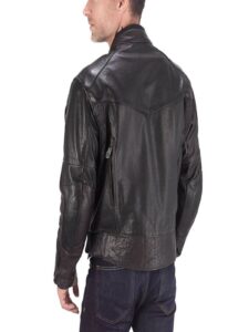 Men Classic Motorcycle Jacket - Image 2