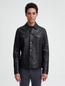 Men Smart Detective Leather Jacket - Image 3