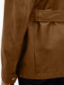 Men Brown Utility Leather Jacket - Image 4