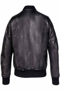 Men Black College Varsity Jacket - Image 2